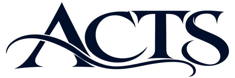 Elegant Navy ACTS Calligraphic Logo