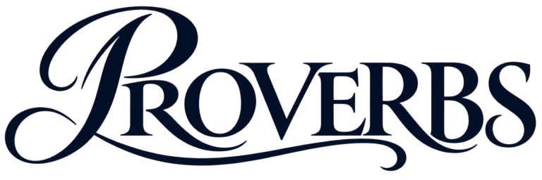 Ornate Navy Proverbs Wordmark