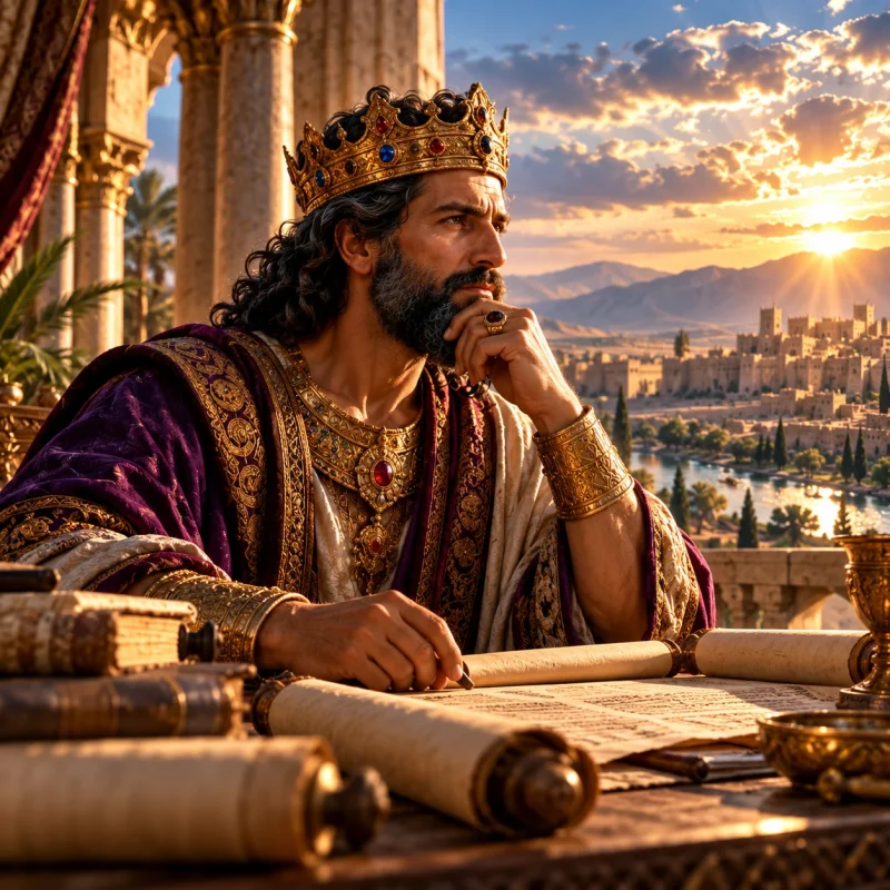 The Wise King at Sunset