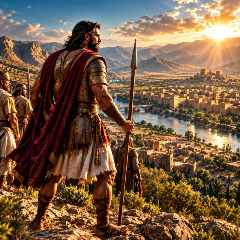 Warrior Overlooking the Ancient City
